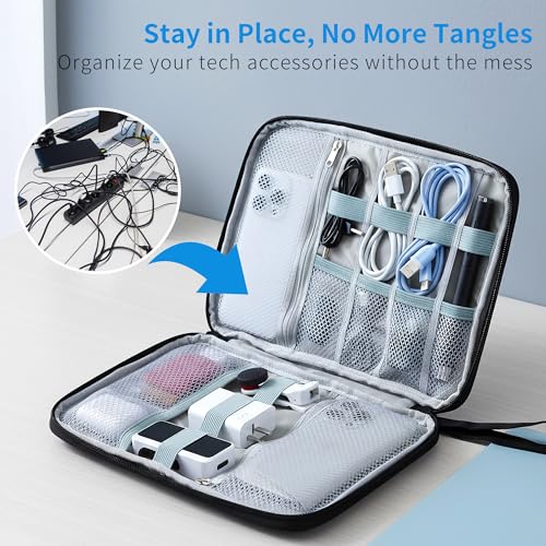 1 Pack Electronics Travel Organizer Case Tech Accessories Cord Storage Bag - size: 1 Pack Large