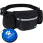 PetAmi Dog Fanny Pack, Treat Pouch for Dog Walking, Training, Built in Poop Bag Dispenser, Water Bottle Holder, Collapsible Bowl, Pet Treat Waist Belt for Hiking, Running, Kibbles (Black) - color: Black