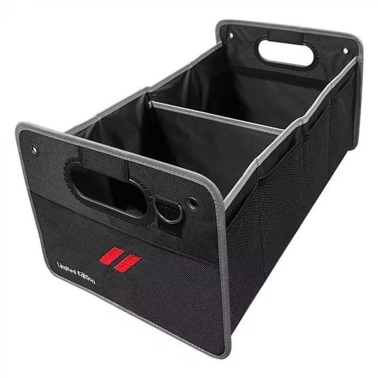 Car Trunk Organizer, Trunk Storage Box with Handle For Dodge Charger Challenger Durango, Collapsible 2 Compartment Automotive Storage Box, Waterproof Oxford Polyester Travel Accessories (B)