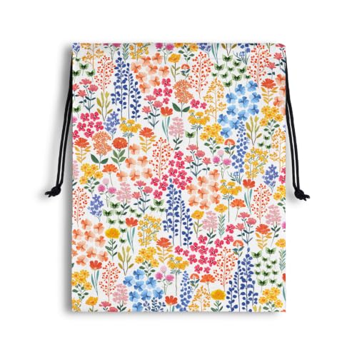 Grip Bags for Gymnasts Yellow Flowers Plant Small Drawstring Gym Pouch for Gymnasts - color: Colorful Blossom, size: 18"(H)*14"(W)