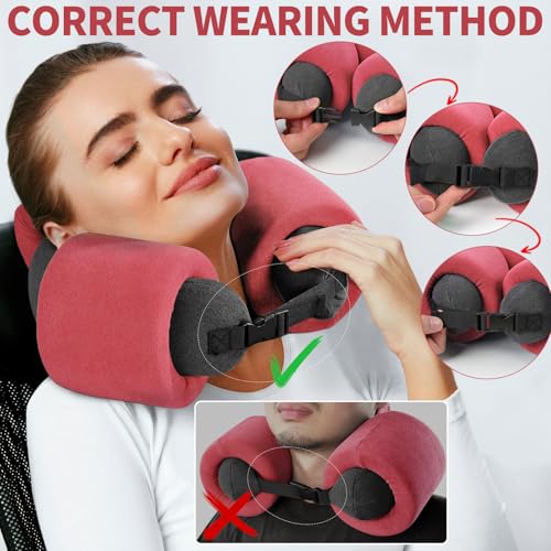 3-Ring Memory Foam Travel Neck Pillow It has obtained a Patent. The Three Rings can be movably Adjusted to Provide Flexible Support for The Neck, Head, and Other Areas.Peach Pink - color: Peach Pink