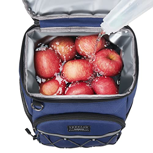 Backpack Cooler Backpack 26 Cans Insulated Leak Proof for Women Men Beach Camping Picnic Fishing Hiking Lunch Backpack Waterproof Cooler - color: Blue, size: Medium