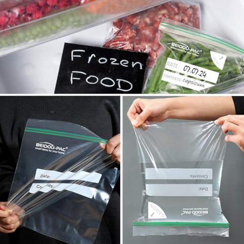 BEIDOU-PAC 2 Gallon Large Food Storage Freezer Bags, 250 Count | Double Zipper |13" * 15", Freshness Easy Open Reclosable Clear Plastic Bags - style: Zip | 2 gal 250 count
