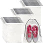 50 Pcs Shoe Bags for Travel,Large Transparent Travel Shoe Bags for Packing,Clear Plastic Drawstring Bags Shoe Dust Bags,Portable Shoes Organizers Pouch with Rope for Men and Women - size: 50