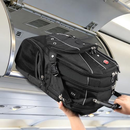 star cloud Business Travel Laptop Backpack 17 Inch, USB Type-C Charging Carry On Backpack with Anti-Theft Lock, Large Capacity Multi-Compartment Tech Backpack for Work, Commute & Travel