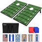 GoSports Portable Cornhole Sets, 8 Styles – Choose 4 x 2 ft or 3 x 2 ft - Boards Include 8 Bean Bags, Travel Case, and Game Rules - style: 3 x 2 ft Football