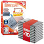 TAILI 10 Pack Vacuum Storage Bags, LONG SIDE ZIP (39x28 inch), Vacuum Seal Bags for Clothing, Jumbo Storage Space Saver for Beddings, Comforters, Blanket, Pillows and Clothes - size: 10 Jumbo