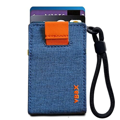 RFID Minimalist Slim Wallet for Men and Women, Holds Up to 12 Cards, Cash, Key Thin and Lightweight Credit Card Holder (Blue Microfiber – Ember Edition) - color: Blue Microfiber – Ember Edition