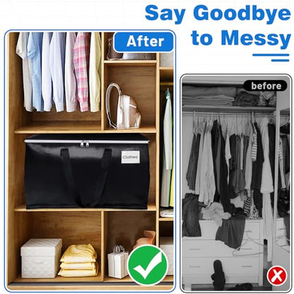 StorageRight Large Moving Bags Heavy Duty Storage Totes for Storage,Packing & Moving Collapsible Moving Supplies with Large Capacity, Reinforced Zippers and Handles, 88L, 8 Packs - size: 88L