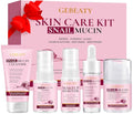 Skin Care Set for Women Teens W/Korean Snail Mucin Extract,5 Pcs Anti Aging Skincare Set, Moisturize, Repair, Soothe, Hydrate, Glass Skincare Kit,Self Care Gifts for Women Mother Mom Wife Teenage Girl - size: 5 PCS SET