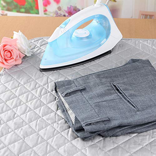 Ruibo Magnetic Ironing Mat Blanket,Iron Board Alternative Cover/Quilted Washer Dryer Heat Resistant Pad/Portable Cover/Mat Grey 33"X 18" - color: Ironing Any Where