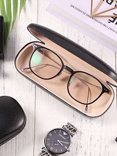 Frienda 3 Pieces Hard Shell Glasses Case Eyeglass Case Protective Sunglass Holder with Cleaning Cloth for Men Women Unisex - color: Black