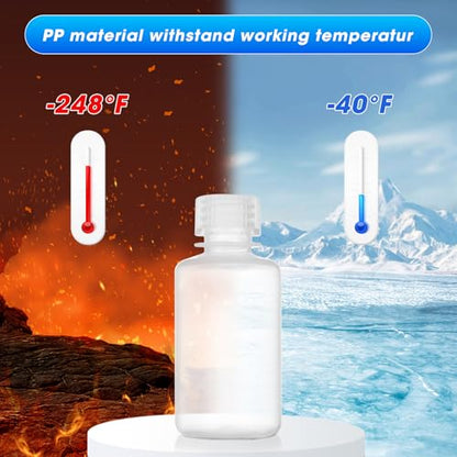 0.5oz/15ml Plastic Sample Bottles with caps, Wide Mouth Reagent Bottle with Lids Leak Proof Containers Water Sample Bottles for Laboratories, Travel(10Pcs) - style: 15ML-10pcs
