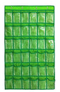 Over Door Hanging Closet Underwear Sock Storage Cell Phone Jewelry Organizer Clear Pockets (GREEN, 36 POCKETS) - color: GREEN