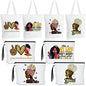 Roowest 8 Pcs Juneteenth African American Gifts for Women Bulk Inspirational 4 Tote Bags 4 Makeup Bags Zipper Work Travel(Classic Style) - style: Classic Style