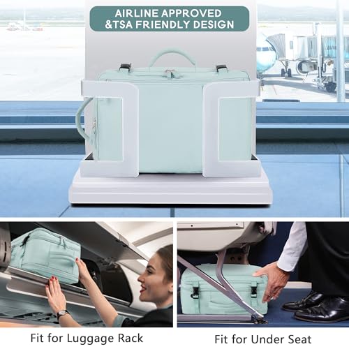 Beraliy Travel Backpack for Women, Airline Approved Bag, 16 inch Laptop Waterproof Hiking Backpack, Casual College Daypack, Weekender Bag, Mint Green - color: Mint Green, size: Large