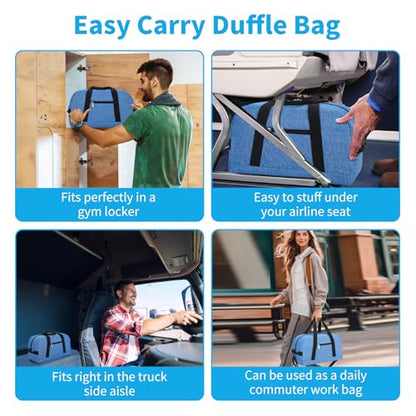 Apenze Small Gym Bag 14 inch lightweight Carry On Mini Duffel Bag for Travel Sport - Denim Blue - color: Denim Blue