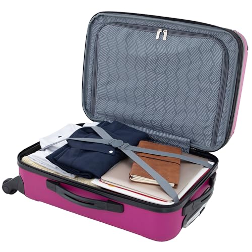 Travelers Club Chicago Hardside Expandable Spinner Luggage, Fuchsia, 22" Carry-On - color: Fuchsia, size: 22" Carry-On