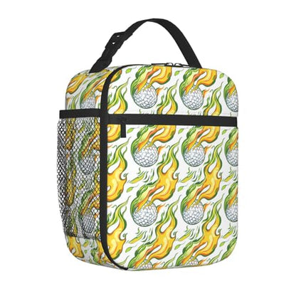 Insulated Lunch Box for Kids Boys Girls, Reusable Lunch Bag for School, Office, Work, Picnic, Travel, Golf Ball Lunch Box - color: lunch box 79