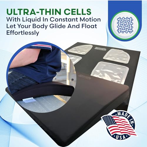 ERGO21 LiquiCell Sports Cushion - 2 Inch Thick Seat Pad for Tailbone, Hip & Lower Back Pain Relief - Ergonomic Comfort for Car, Office, Stadium & Wheelchairs- Better Than Gel, Foam or Air - size: Regular - 17W x 15.5 x 2"