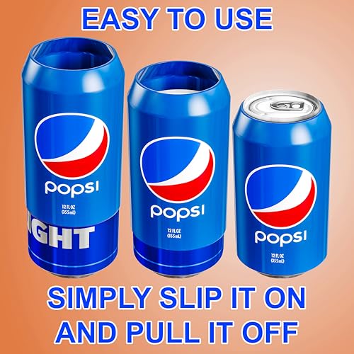 BeerSkin Skywin Silicone Can Covers that Look Like Soda - 10 Pack 12 oz (355ml), Reusable & Durable Soda Can Cover, Fun Kozies for Cans for Camping, Parties, Outdoor, Beach Accessories (Blue) - size: Blue