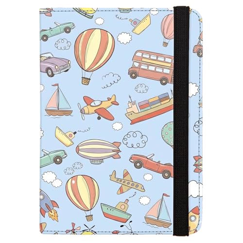 AIRMORS Passport Holder,Travel Organizer Passport Holder Girls Gifts Rfid Passport Photo Cute Passport Book for Women/Men (Airplane) - color: Airplane