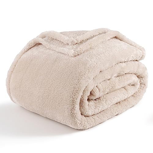 Berkshire Blanket Classic Extra-Fluffy™ Plush Throw Blanket, Soft Fuzzy Fluffy Long Hair Throw Blanket for Couch Sofa Bed, Chino Khaki, 50x60 Inches - color: Chino, size: Throw/Throw XL