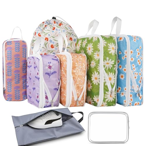 8 Pcs Compression Packing Cubes for Travel, Lightweight Waterproof Luggage Organizer Bags Set, Washable Packaging Cubes for Women Backpack Carry-On Suitcases - color: Small Flowers, size: 8 Set