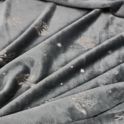 Luxury Grey Throw Blanket with Rose Gold Foil Print- 50x70 Inch, Soft Cozy Plush Fuzzy Exquisite Design Fleece Blankets and Throws for Couch Bed Travel Camping Use - color: Grey, size: 50 X 70 Inches