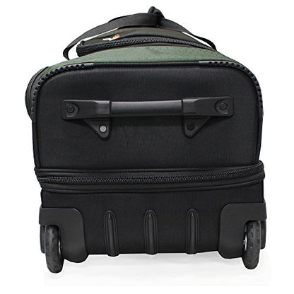 Pathfinder Gear 22 Inch Rolling Drop Bottom Duffel, Olive, One Size - color: Olive