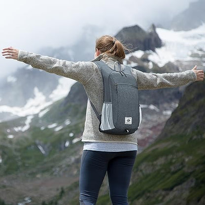Esup 15L Lightweight Hiking Backpack Foldable Small Travel Backpack Packable Camping Backpack for Women Men (Dark Gray) - color: Dark Gray