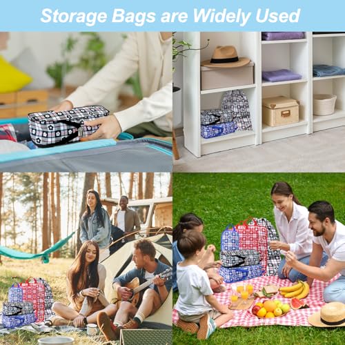 Geometric Flower Compression Packing Cubes for Travel (7 Piece) - Tear-Resistant Compression Bags with Separate Shoe Compartment Essential Bag - color: Black-4