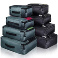 Packing Cubes Luggage Bags Organizer Durable Travel Accessories With Clothing Label - color: 8 set - Black/Grey