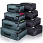 Packing Cubes Luggage Bags Organizer Durable Travel Accessories With Clothing Label - color: 8 set - Black/Grey