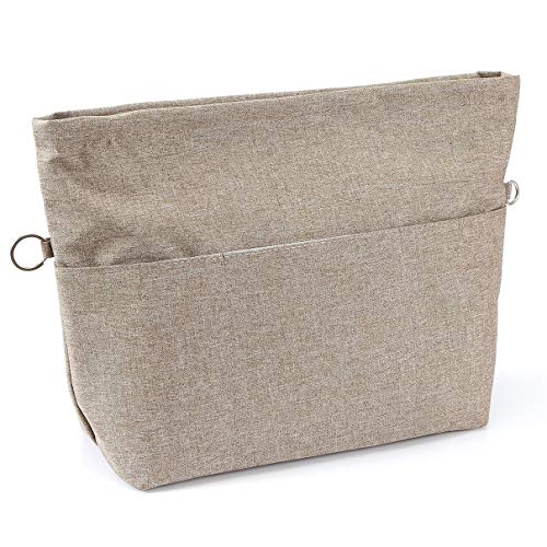 VANCORE Purse Organizer Insert for Handbags,Tote Bag Organizer Insert with Zipper Bag,Premium Handbag Organizer Inside Liner for Women - color: Khaki, size: Large