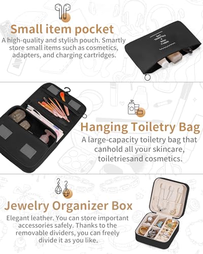 Packing Cubes 11 Set, Suitcase Organizers, Luggage Organizer Bags, with Toiletry Bag, Travel Essentials, Black - color: Black