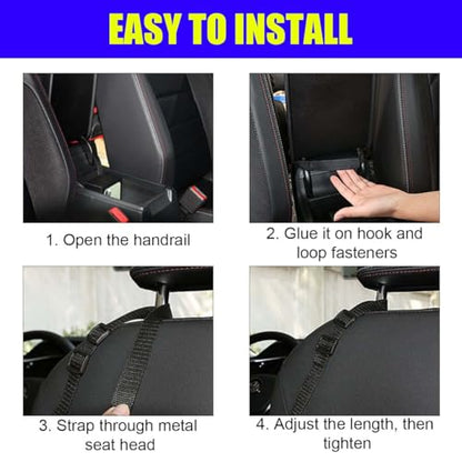Car Net Pocket Handbag Holder Between Seats, Large Capacity Storage Bag for Front Seats, Leather Car Organizer Backseat Barrier for Kids Pet, Handbag Organizer Pocket Car Console Purse Holder