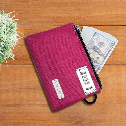 Vaultz Locking Accessories Pouch, 7x10 Inches, Berry (VZ03989) - color: Berry, size: 7x10