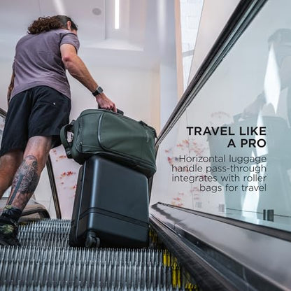 NOMATIC 20L Travel Pack - Mens Travel Backpack - Expandable to 30L - Water Resistant Daypack - TSA-Ready - Lightweight Business Traveling Backpack for Men - 16" Laptop Compartment - color: Olive, size: 20L