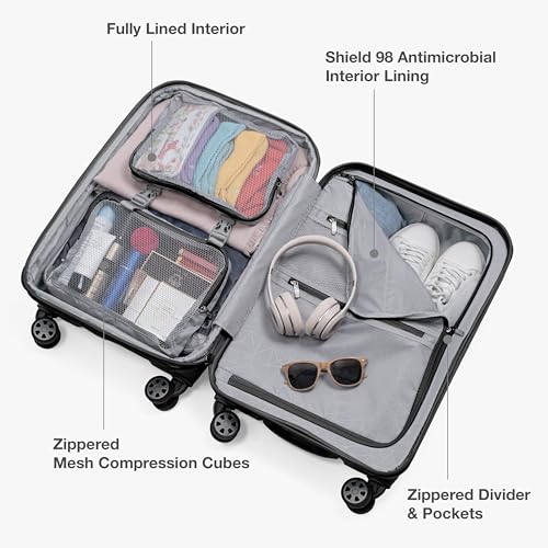 Traveler's Choice Pagosa Hardshell Expandable Luggage with Spinner Wheels, Black, 30-Inch Large - color: Black, size: 30-Inch Large
