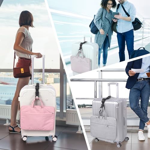Vigorport Luggage Hook Strap, J Hook for Add a Bag Luggage, Multi Adjustment Bag Strap Hook with Hands Free(Medium Size/Metal Buckle) - size: Medium size/Metal buckle