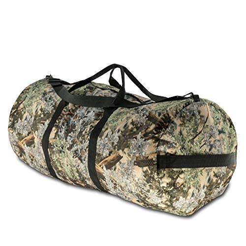 175L Extreme Duffel Bag, Heavy-Duty Gear Bag, 1050D Tuff Cloth, Diamond Ripstop, Reinforced Stitching - Camo (18” x 42") - color: Desert Shadow, size: 18” x 42" (175 Liters)