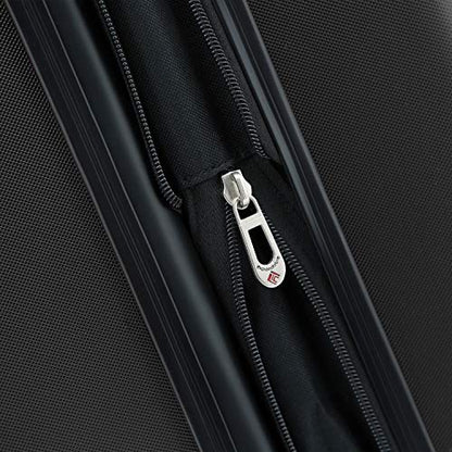 Travelers Club Chicago Hardside Expandable Spinner Luggage, Black, 5 Piece Set - color: Black, size: 5 Piece Set