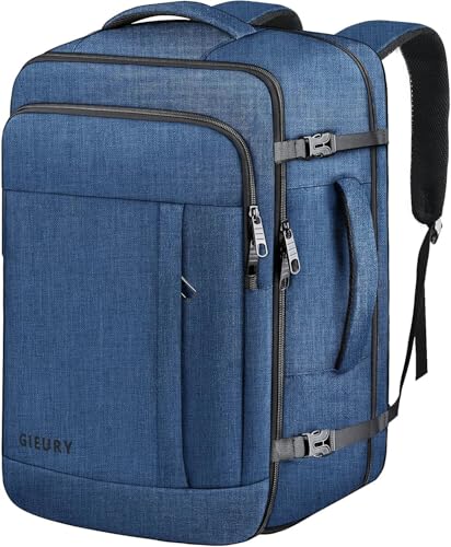55L Extra Large Travel Backpack for Men & Women, 60L Expandable Big Capacity For Airplanes, Travel Gifts for Men Women, Carry On Backpack Fits 18.4 Inch Laptop, Luggage Suitcase Daypack Bag, Blue - color: Blue, size: 3X-Large(22"x14"x10")