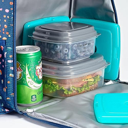 Cool Coolers by Fit + Fresh, Reusable & Long-Lasting Slim Ice Packs, Perfect Addition To Your Lunch Box, Camping Accessories, Insulated Lunch Bag, Beach Cooler Backpack & More, 4PK, Green - color: Green