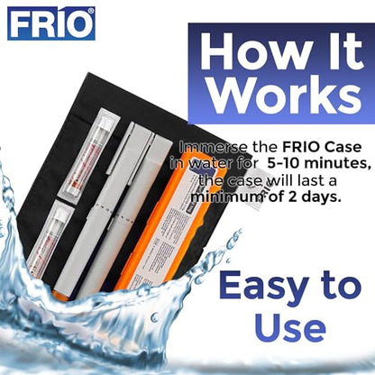 FRIO Cooling Wallet - Insulin Cooler for 45+ Hours of Stress Free On The Go - Black - Large - color: Black, size: Large