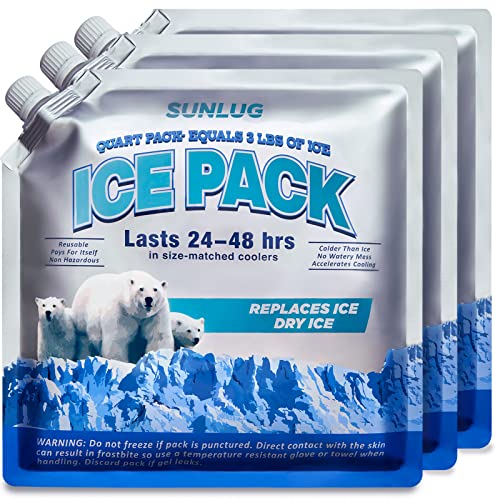 Cooler Ice Packs Reusable Ice Packs for Coolers Long Lasting Freezer Packs for Cooler Bag, Lunch Bags, Cooler Backpacks - color: 3 Pack - All Purpose Ice Packs