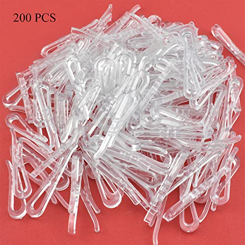 HAHIYO 1.5 inches/38mm 200Pcs Clear Plastic U Shape Alligator Clips Clothespins Garment Shirt Folding Clips with Teeth for Sewing Room Folding Board Sock Tie Pant Securing Fabric to Comic Book Board - size: Clear - 1.5 inches - 200 Count - With Teeth