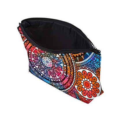 Deanfun Cosmetic Bag for Women, Mandala Flowers Waterproof Makeup Bags Roomy Toiletry Pouch Travel Accessories Gifts (51555) - color: 51555