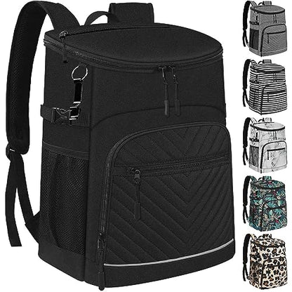 Cooler Backpack Insulated Leakproof Waterproof Backpack Cooler Bag 30/45 Cans, Large Capacity Lightweight Travel Camping Beach Backpack Cooler Ice Chest for Men and Women - color: black, size: 30 Cans